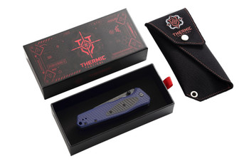 Poikilo Blade Thermic Tactical Plasma 2026C Folding Knife Navy Blue G10 3.91" Black Stonewash M390 Drop Point