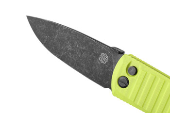 Poikilo Blade Thermic Tactical Subzero 2026B Folding Knife Neon Green G10 3.38" Black Stonewash M390 Drop Point