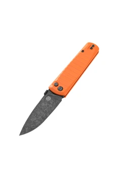 Poikilo Blade Thermic Tactical Subzero 2026B Folding Knife Orange G10 3.38" Black Stonewash M390 Drop Point