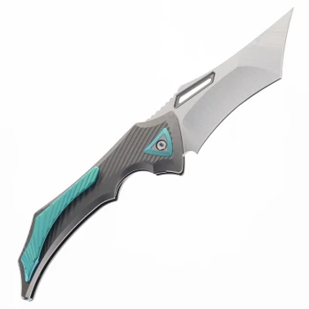 Ketuo Villainous S Folding Knife Gray Titanium 3.54" Satin M390 Tanto