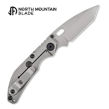North Mountain Blades BBNM Basic Folding Knife Jade G10/Titanium Handle 14C28N Plain Edge 2522-G10-JD