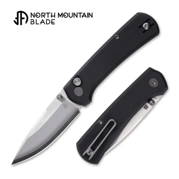 North Mountain Blade Ultra Mini Folding Knife Black G10 Handle SLD-MAGIC Drop Point Plain Edge 2628-BK