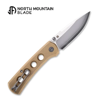 North Mountain Blade Ultra Mini Folding Knife Bronze Skeleton Handle SLD-MAGIC Drop Point Plain Edge 2628-BR-H