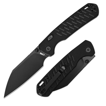 CJRB Pyrite-Light Folding Knife Black G-10 Textured Handle 3.34" Black PVD AR-RPM9 Wharncliffe J1945X-BBK