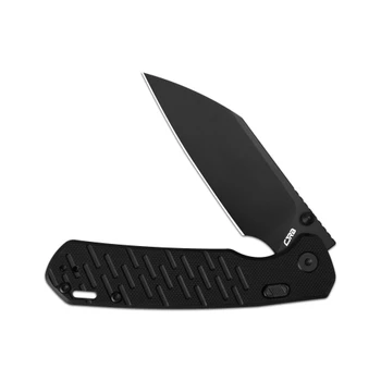CJRB Pyrite-Light Folding Knife Black G-10 Textured Handle 3.34" Black PVD AR-RPM9 Wharncliffe J1945X-BBK