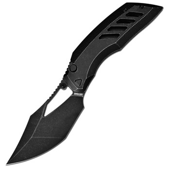 Artisan Cutlery Dark Wing BlackWing Folding Knife Black Titanium Handle 3.63" Black Stonewash S90V Clip Point 1887G-BBK