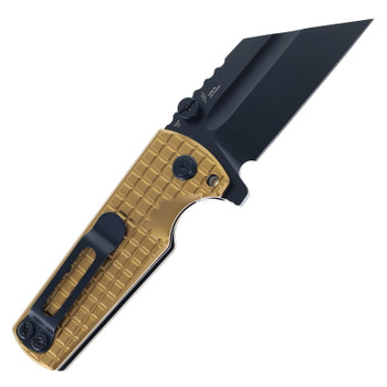 Artisan Cutlery Proponent Folding Knife Gold Aluminum Handle 4" D2 Wharncliffe 1820P-GAL