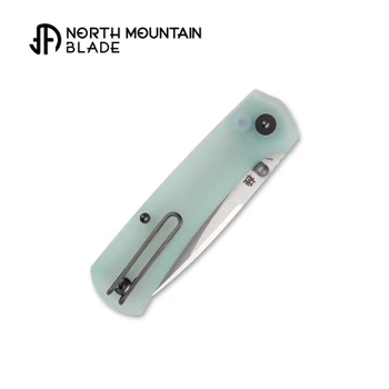 North Mountain Blade Ultra Mini Folding Knife Jade G10 Handle SLD-Magic Plain Edge Satin Finish 2628-JD