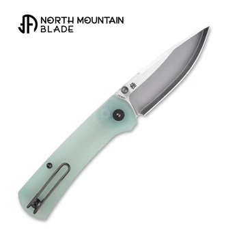 North Mountain Blade Ultra Mini Folding Knife Jade G10 Handle SLD-Magic Plain Edge Satin Finish 2628-JD