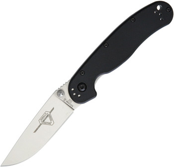 Ontario Rat II Knife Black Nylon Handle D2 Plain Drop Point 8828