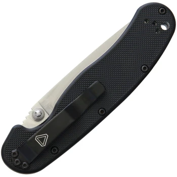 Ontario Rat II Knife Black Nylon Handle D2 Plain Drop Point 8828