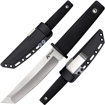 Cold Steel Kobun Boot Knife Fixed Plain Edge Tanto Blade Black Kraton Handle 17T