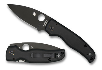 Spyderco Shaman Folding Knife Black G-10 Handle Black CPM-S30V Blade C229GPBK