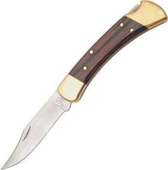 Buck 110 Folding Hunter Lockback Pocket Knife with Leather Sheath 110BRS US Made