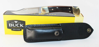 Buck 110 Folding Hunter Lockback Pocket Knife with Leather Sheath 110BRS US Made