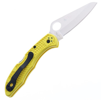 Spyderco Salt 2 Plain Edge Blade Folding Knife H-1 Yellow FRN Handle C88PYL2 Spyderco Salt 2 Plain Edge Blade Folding Knife H-1 Yellow FRN Handle C88PYL2