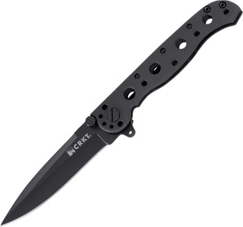 CRKT M16 Stainless Knife Black Handle Plain Black Spear Point Blade M16-01KS
