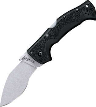 Cold Steel Rajah 3 Lockback Knife Black Griv-Ex Handle Stonewash Plain Edge 62JM