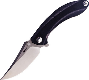 Ruike P155 Linerlock Knife Black G10 Handle Bead Blast Plain Edge EP155B