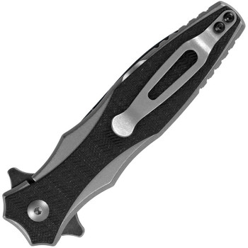 Kershaw Decimus Framelock A/O Knife Black Gray Handle Black Plain Edge 1559 Kershaw Decimus Framelock A/O Knife Black Gray Handle Black Plain Edge 1559