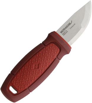 Mora Knives Eldris Fixed Blade Neck Knife Plain edge Red Handle & Sheath 12648