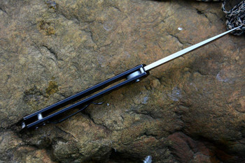 Y-START LK5011 Folding Knife Black TC4 Titanium Handle Plain Tanto Black Satin Edge Y-START LK5011 Folding Knife Black TC4 Titanium Handle Plain Tanto Black Satin Edge