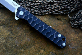 Y-START LK5011 Folding Knife Black TC4 Titanium Handle Plain Tanto Black Satin Edge Y-START LK5011 Folding Knife Black TC4 Titanium Handle Plain Tanto Black Satin Edge