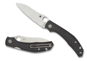 Spyderco Kapara CQI Folding  Knife Carbon Fiber Handle Plain S30V Edge C241CFP Spyderco Kapara CQI Folding  Knife Carbon Fiber Handle Plain S30V Edge C241CFP