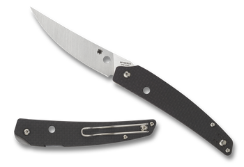 Spyderco Ikuchi Folding Knife Black Carbon Fiber G10 Plain S30V Edge C242CFP Spyderco Ikuchi Folding Knife Black Carbon Fiber G10 Plain S30V Edge C242CFP
