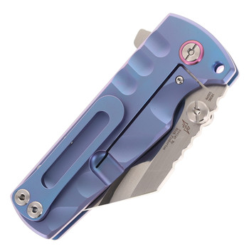 Artisan Proponent Frame Lock Knife Blue Ti Handle Plain S35VN Edge ATZ-1820G-BUS