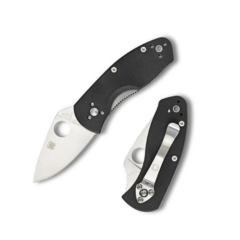 Spyderco Ambitious Folding Knife Plain Edge Black G10 Handle C148GP Spyderco Ambitious Folding Knife Plain Edge Black G10 Handle C148GP