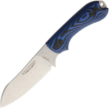 Bradford Guardian 3 Fixed Blade Knife Black Blue Handle N690 Plain Edge 3SF113 Bradford Guardian 3 Fixed Blade Knife Black Blue Handle N690 Plain Edge 3SF113