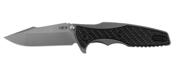 Discontinued Zero Tolerance Hinderer Flipper Knife Carbon Fiber Ti Handle Plain 20CV Edge 0393GLCF