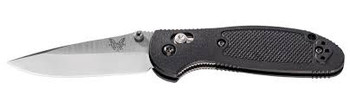 Benchmade 556 Mini Griptillian Folder Knife Black GFN Handle Plain S30V Edge 556-S30V
