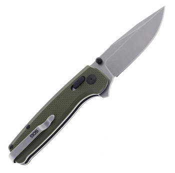 SOG Terminus XR Flipper Knife Green G10 Handle Plain Stonewash D2 Blade TM1022