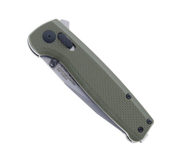 SOG Terminus XR Flipper Knife Green G10 Handle Plain Stonewash D2 Blade TM1022