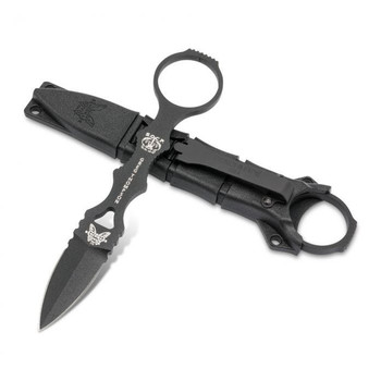 Benchmade Mini SOCP Fixed Knife Black Handle Black Plain Edge 173BK
