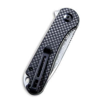 CIVIVI Elementum Liner Lock Knife Black G10 CF Handle Plain Damascus Blade C907DS CIVIVI Elementum Liner Lock Knife Black G10 CF Handle Plain Damascus Blade C907DS