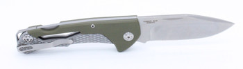 Mikkel Willumsen Cobra Ace Ranger Folder Knife Green G10 + Ti Handle Plain SW S35VN Blade