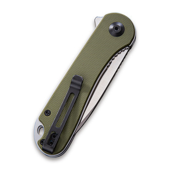 CIVIVI Elementum Liner Lock Knife Green G10 Handle Plain Edge D2 Blade C907E