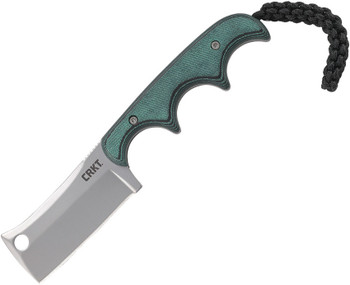 スマイルグリッター CRKT Minimalist Cleaver Neck Knife Green Micarta Handle Plain Bead