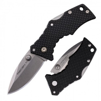 Cold Steel Micro Recon 1 Knife Black G10 Griv-Ex Handle Spear Point Blade 27DS