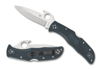 Spyderco Endela Emerson Opener Knife Gray FRN Handle Plain Edge C243PGYW Spyderco Endela Emerson Opener Knife Gray FRN Handle Plain Edge C243PGYW