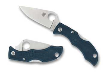 Spyderco Ladybug 3 Back Lock Knife Blue FRN Handle Plain K390 Blade LFP3K390