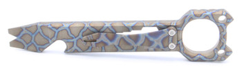 TwoSun Fire Titanium Camping Prybar Bottle Opener Multi Tool w/ Pocket Clip TS-EDC03-Ti-Fire