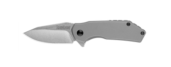 Kershaw Valve Assisted Frame Lock Knife Stainless Handle Stonewash Plain Edge 1375 Kershaw Valve Assisted Frame Lock Knife Stainless Handle Stonewash Plain Edge 1375
