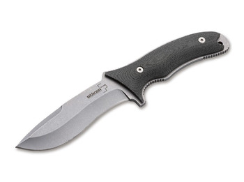 Boker Orca Pro Fixed Blade Knife Gray Micarta Handle Plain D2 Blade 02BO015