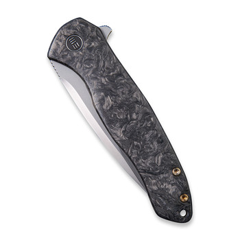 WE Knife Kitefin Frame Lock Knife Black Marble CF + Ti Handle Plain S35VN Blade 2001A