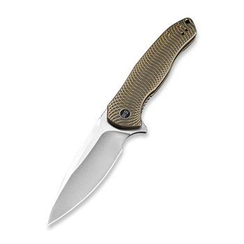 WE Knife Kitefin Frame Lock Knife Bronze Titanium Handle Plain S35VN Blade 2001C WE Knife Kitefin Frame Lock Knife Bronze Titanium Handle Plain S35VN Blade 2001C