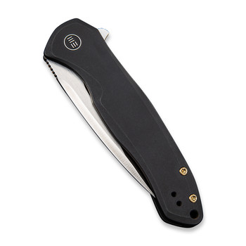 WE Knife Kitefin Frame Lock Knife Black Titanium Handle Plain Satin S35VN Blade 2001G WE Knife Kitefin Frame Lock Knife Black Titanium Handle Plain Satin S35VN Blade 2001G